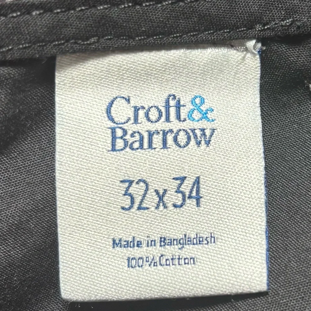Croft&Barrow Classic‎ Fit Cotton Men's Gray Pants Size 32x34